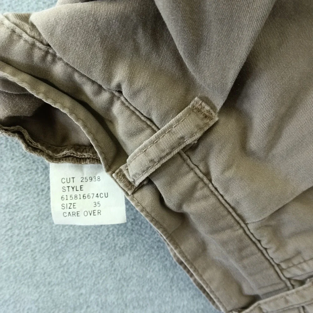 Polo Ralph Lauren Mens Pleated Chino Shorts Khaki Tan Cotton USA Made Size 35